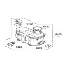 Бачок для соли пмм Бош SMS53N18EU Б/У (на схеме 64 5025 и 0420)