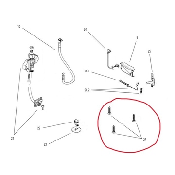 Ножка поддона пмм Weissgauff DW4015 Б/У