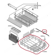 Корзина нижняя пмм Zanussi ZDT 5052 Б/У (1529812321 на схеме 319 на рисунке 4, без гребенки)