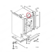 Накладка петли замка двери пмм Zanussi ZDT 5052 Б/У (50203931006 на схеме 567)