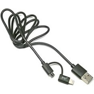Кабель PQI i-Cable USB2.0-Lightning-microUSB Du-Plug Black (0,9м)