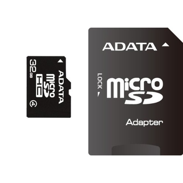  MicroSDHC 32Гб A-Data Класс 4 (адаптер)