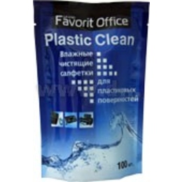 Влажные салфетки Favorit Office Зап. Блок "Plastic Clean" (для пластика,100 шт)