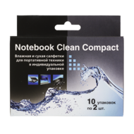 Набор Favorit Office "Notebook Clean Compact" (для ноутбуков, влажные и сухие, сашет 10+10шт)