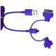 Кабель PQI i-Cable Multi-Plug Purple (USB-microUSB/Lightning/30pin, 90см.)
