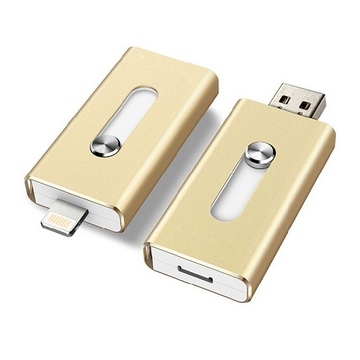 Накопитель USB2.0 Present i-Flash Dual F1 2 Гб Gold