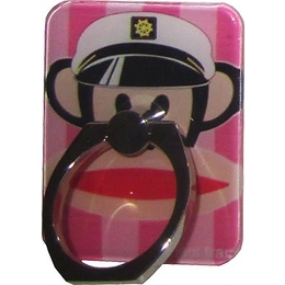 Крепление-кольцо Present U-031 Red Pink (обезьяна в капитанской фуражке, металл, пластик)