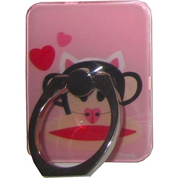 Крепление-кольцо Present U-032 Pink (обезьянка с сердечками, металл, пластик)