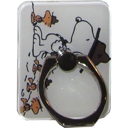 Крепление-кольцо Present U-035 Black White (Снупи в шляпе, металл, пластик)