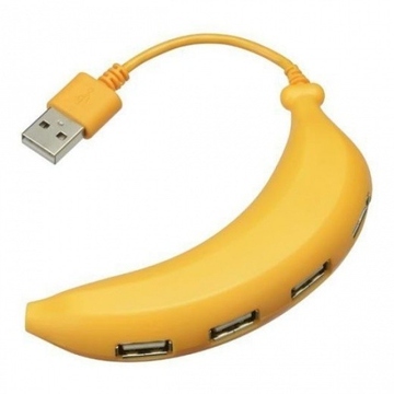 USB-хаб Present Banana Yellow (банан, на 4 гнезда)