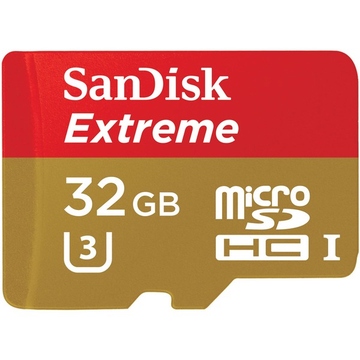  MicroSDHC 32Гб Sandisk Класс 10 UHS-I Extreme Android 90MB/s (адаптер)