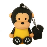 Оригинальная подарочная флешка Present ANIMAL64 16GB Black (обезьянка)