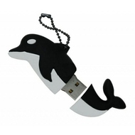 Оригинальная подарочная флешка Present ANIMAL65 128GB Black (дельфин)