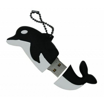 Оригинальная подарочная флешка Present ANIMAL65 04GB Black (дельфин)
