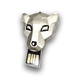 Оригинальная подарочная флешка Present ANIMAL87 16GB Silver (голова тигра)