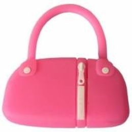 Оригинальная подарочная флешка Present BAG07 04GB Pink (сумка с молнией)