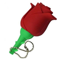 Оригинальная подарочная флешка Present FLW17 32GB Red (красная роза на стебле)