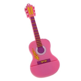 Оригинальная подарочная флешка Present GTR10 128GB Pink (флешка-гитара розовая)