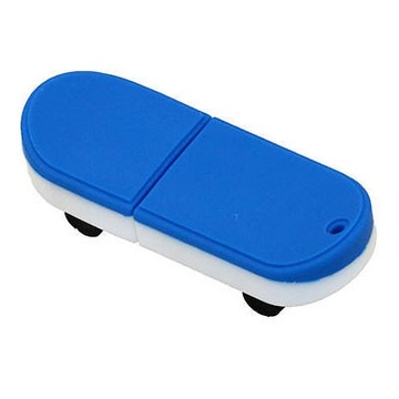 Оригинальная подарочная флешка Present ORIG03 16GB Blue White (флешка скейтборд)