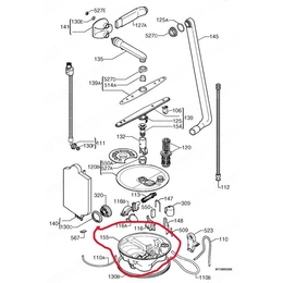 Чаша насоса пмм Zanussi ZDT 5052 Б/У (на схеме 155 рисунка 5)