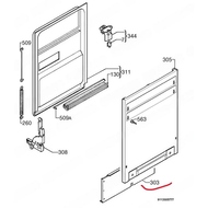 Панель нижняя пмм Zanussi ZDT 5052 Б/У (на схеме 303 рисунка 3)
