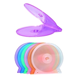 Бокс для дисков CD/DVD разноцветные (slim, круглые, 200шт)