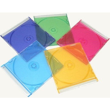 Бокс для дисков CD/DVD Red (slim, 200шт)