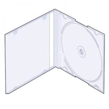 Бокс для дисков CD/DVD Transparent (slim, 200шт)