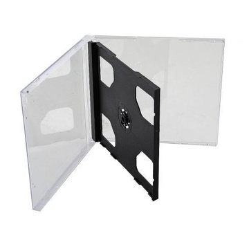 Бокс для дисков CD/DVD Black (двойной, 200шт)