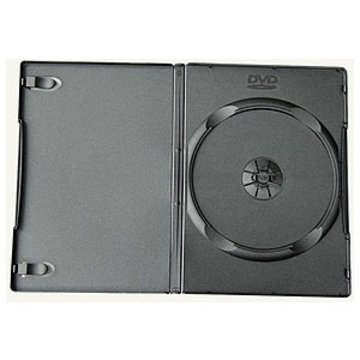 Бокс для дисков DVD Black (одинарный, матовый, 100шт в уп, 14мм)