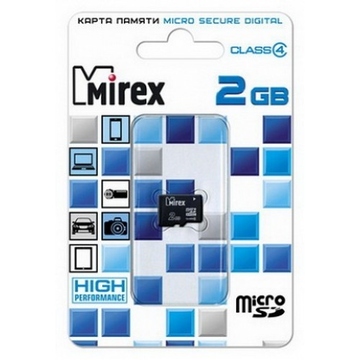 MicroSDHC 02Гб Mirex Класс 4 (без адаптера)