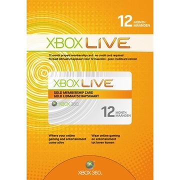 Карта Microsoft Live Gold (для Xbox 360, подписка на 12 месяцев, 52M-00122)