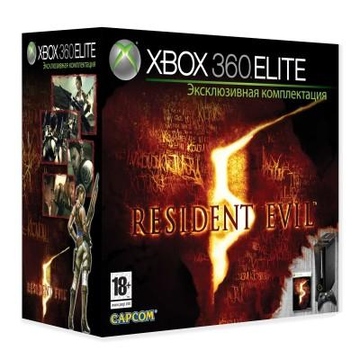 Microsoft Xbox 360 Elite (52V-00061, 120Gb, игра Resident Evil 5)