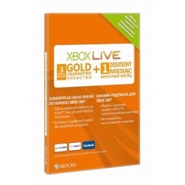 Карточка Microsoft Live Xbox 360 Gold (подписка на 3 месяца + 1 месяц бонус)
