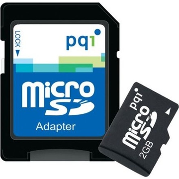  MicroSD 02Гб PQI (адаптер)