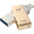 Флешка USB 3.0 PQI iConnect Mini 128гб Gold