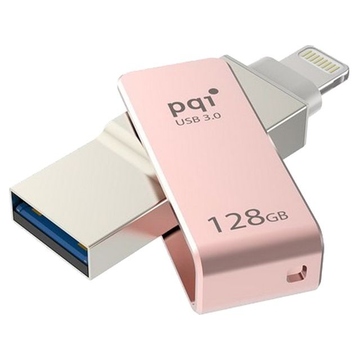 Флешка USB 3.0 PQI iConnect Mini 128гб Rose Gold