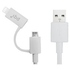 Кабель PQI i-Cable USB2.0-Lightning-microUSB Du-Plug White 