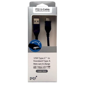 Кабель PQI u-Cable Black (USB 3.0-USB тип С, 100см.)
