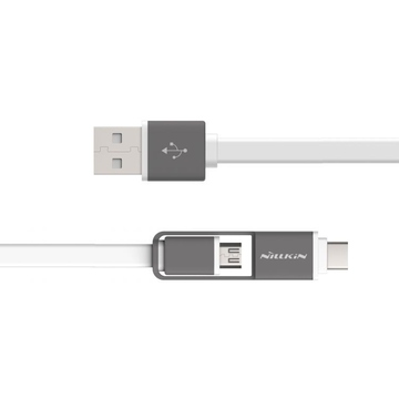 Кабель Nillkin USB2.0-USB-С-microUSB White (1,2м)