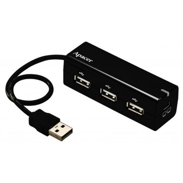 Card reader Apacer Hub PH250 Black (3 USB порта, miniUSB for Data Transfer)