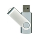 USB флешка под нанесение логотипа Apexto U201 4Гб Silver (пластик+металл, раскладная флешка, без блистера)