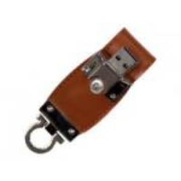 Флешка под нанесение Apexto U503C 2 ГбBrown (кожа, гладкая, в металл. футляре)
