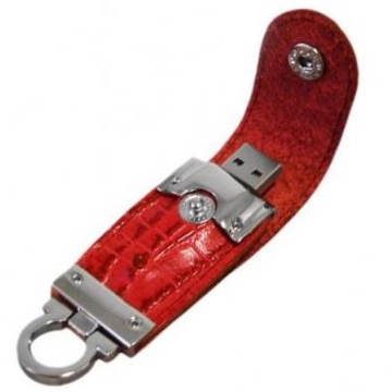 Флешка под нанесение Apexto U503C 2 ГбRed (кожа, без блистера)
