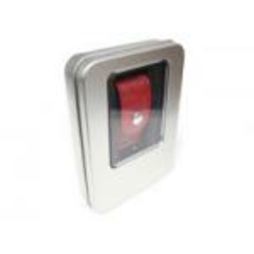 Флешка под нанесение Apexto U503C 2 ГбRed (кожа, в металл. футляре)