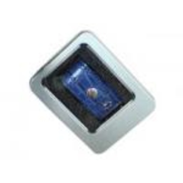 USB флешка под нанесение логотипа Apexto U503C 4Гб Blue (кожа, в металл. футляре)