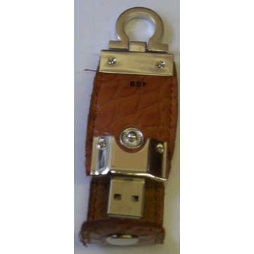USB флешка под нанесение логотипа Apexto U503C 4Гб Brown (кожа, без блистера)