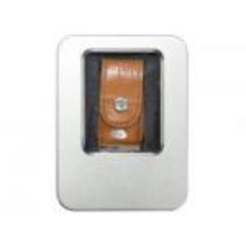 Флешка под логотип Apexto U503C 8 GB Brown (кожа, в металл. футляре)