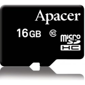  MicroSDHC 16Гб Apacer Класс 10 (адаптер)
