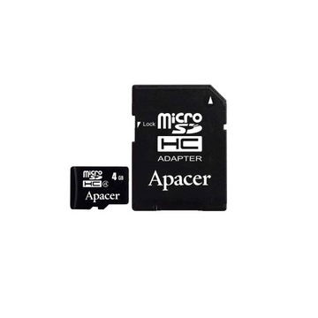  MicroSDHC 04Гб Apacer Класс 4 (адаптер)